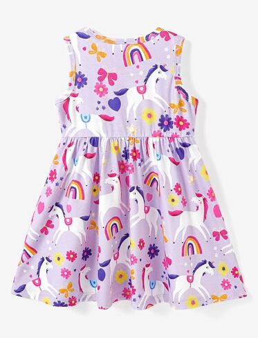 PATPAT Toddler Girl Dress Little Girl Bowknot A-Line Sundress Baby Birthday Beach Dresses 2-6 Years in Saudi Arabia