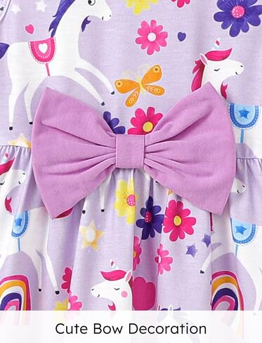 PATPAT Toddler Girl Dress Little Girl Bowknot A-Line Sundress Baby Birthday Beach Dresses 2-6 Years in Saudi Arabia