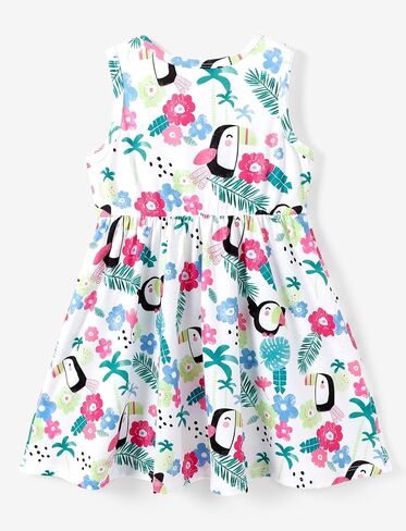 PATPAT Toddler Girl Dress Little Girl Bowknot A-Line Sundress Baby Birthday Beach Dresses 2-6 Years in Saudi Arabia