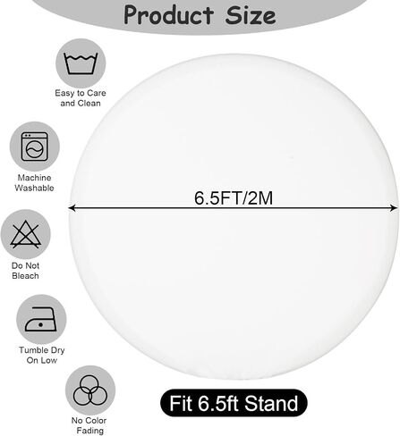 7.2FT Black Round Backdrop Cover, Circle Arch Backgound Stand Cover | Round Arch Covers Polyester Circle Balloon Arch Backdrop Stand Covers for Wedding Birthday Party Baby Shower Decor in Saudi Arabia