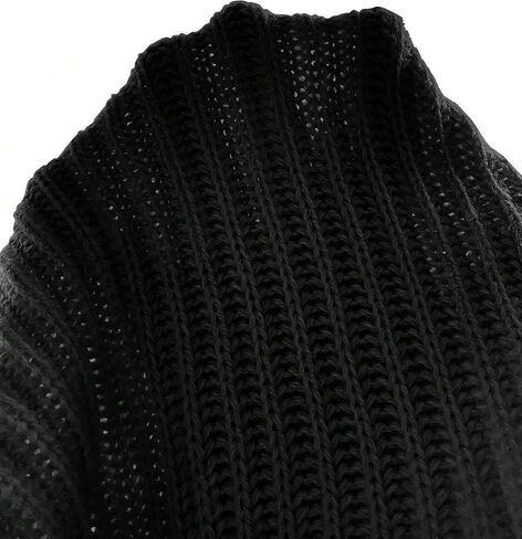 WDIRARA Women's Ribbed Knit Open Front Crop Cardigan Drop Shoulder Long Sleeve Sweater Tops in Saudi Arabia