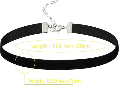 14.5 بوصة بسيطة الأسود عقد قطيفة قلادة مع 304 سلسلة الفولاذ المقاوم للصدأ للنساء هدايا عيد ميلاد مجوهرات الزفاف in Kuwait