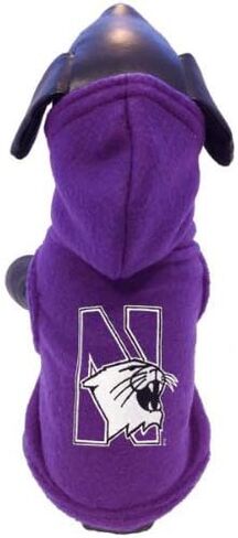 All Star Dogs NCAA Northwestern Wildcats Polar Fleece Hooded Dog Sweatshirt in Saudi Arabia