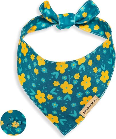 عصابات رأس للكلاب مكونة من قطعتين، شكل صديق للحيوانات الأليفة، مقاومة للماء والتجاعيد، مجموعة من الزهور الجليدية والثلج، أوشحة للكلاب قابلة للتعديل للكلاب المتوسطة والبنات in Kuwait