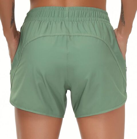 THE GYM PEOPLE Womens' Workout Shorts Quick-Dry with Zipper Pockets in Saudi Arabia