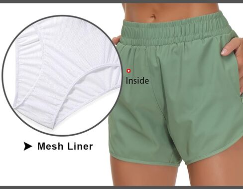 THE GYM PEOPLE Womens' Workout Shorts Quick-Dry with Zipper Pockets in Saudi Arabia