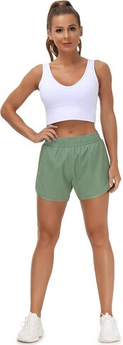 THE GYM PEOPLE Womens' Workout Shorts Quick-Dry with Zipper Pockets in Saudi Arabia
