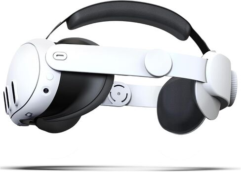 حزام الرأس لـ Meta Quest 3، حزام VR Elite قابل للتعديل لدعم Quest3 المحسن، ملحق وسادة مضادة للانزلاق in Kuwait