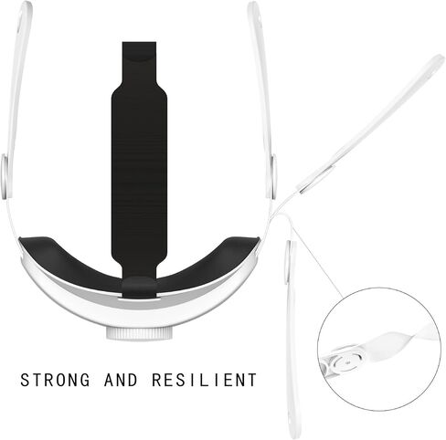 حزام الرأس لـ Meta Quest 3، حزام VR Elite قابل للتعديل لدعم Quest3 المحسن، ملحق وسادة مضادة للانزلاق in Kuwait