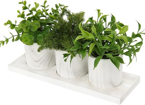plants 3 Pack Mini Potted Fake Plants Artificial Small Boston Ferns Plant with Wooden Planter Box Indoor for Table Mantle Window Sill Home Decor in Saudi Arabia