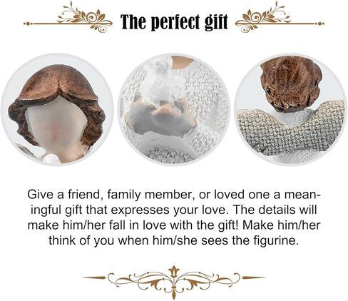 هدايا تعاطف الملاك الواقفة المرسومة يدويًا من Flycreat لفقد الأم والأخت والابنة والإجهاض وتذكار الفجيعة التذكارية من الراتنج المحبوب (الطائر الأبيض) in Kuwait