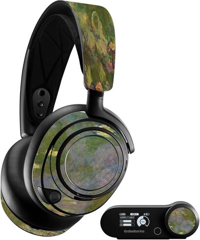 MightySkins Skin Compatible with SteelSeries Arctis Nova Pro - Water Lilies | Protective, Durable, and Unique Vinyl Decal wrap Cover | Easy to Apply, Remove, and Change Styles | Made in The USA in Saudi Arabia