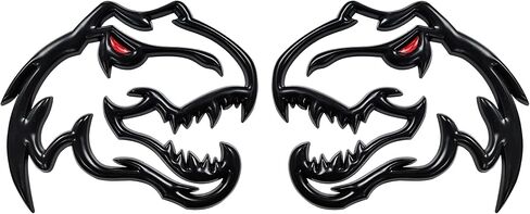Dinosaur Emblem, A Pair Dinosaur Graphic Badge Fits for RAM TRX 1500 ~Stick it Anywhere (Redeye) in Saudi Arabia