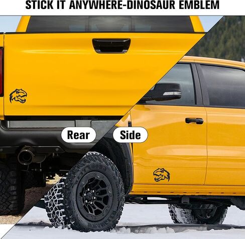 Dinosaur Emblem, A Pair Dinosaur Graphic Badge Fits for RAM TRX 1500 ~Stick it Anywhere (Redeye) in Saudi Arabia