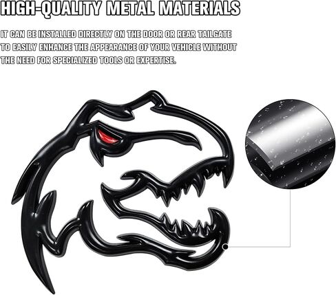 Dinosaur Emblem, A Pair Dinosaur Graphic Badge Fits for RAM TRX 1500 ~Stick it Anywhere (Redeye) in Saudi Arabia