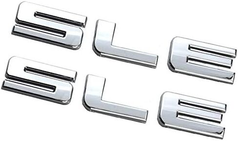 2pcs SLE Letter Nameplate Emblems Badges Replacement for Chevrolet Silverado (Chrome) in Kuwait