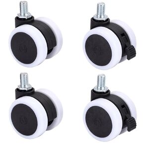 1.5 Inch Universal Mute Chair Wheel Caster M8 Heavy Duty Swivel Castor Replace Rollers 4Pcs(Screw with Brake) in Saudi Arabia