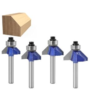 6mm Shank 45 Degree Chamfer Bit The Edge Forming Bevel Woodworking Milling Cutter 1/4pcs(6X31) in Saudi Arabia