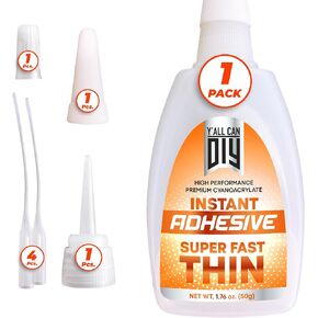 Y’AllCandiy Super Glue for Automotive 2 PK x 0.7 Oz. (20g)-رابطة فورية عالية النطاق لقطع غيار السيارة والمعادن والبلاستيك والمطاط والزجاج والتقليم-دقيقة وسهلة التطبيق in Kuwait