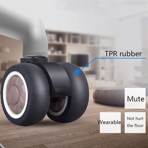5Pcs/Set Universal Wheel 11mm Circlip Rubber Mute Wheel for Replace Furniture Can Load 550 Pound in Saudi Arabia