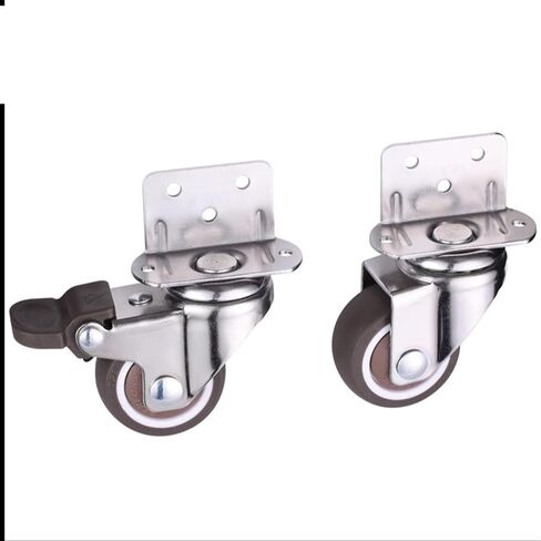 4Pcs Furniture Casters Wheels Soft Rubber Swivel Caster Quite Roller Wheels(No Brake,2 inch) in Saudi Arabia