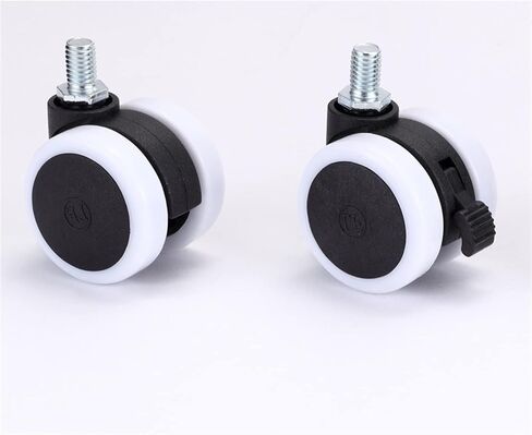 1.5 Inch Universal Mute Chair Wheel Caster M8 Heavy Duty Swivel Castor Replace Rollers 4Pcs(Screw with Brake) in Saudi Arabia
