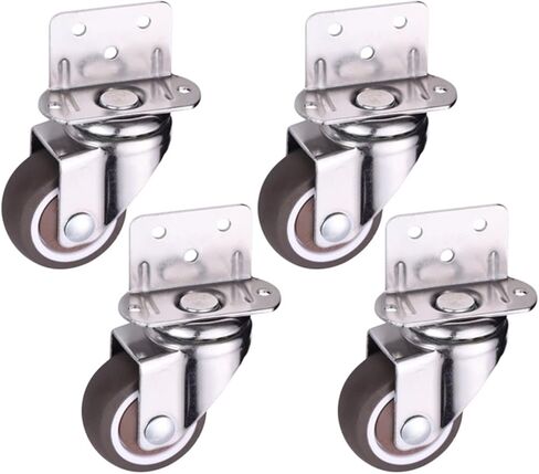 4Pcs Furniture Casters Wheels Mute Soft Rubber Swivel Caster for Casters Household Accessory(A,1 inch) in Saudi Arabia