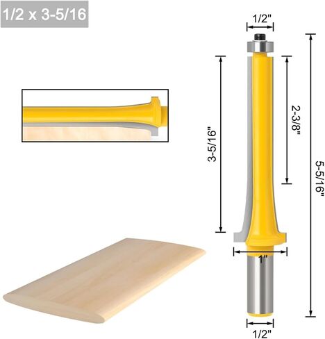 12mm 1/2in Shank Industrial Quality Louver Slat Bit 1Pcs(12mm Shank) in Saudi Arabia