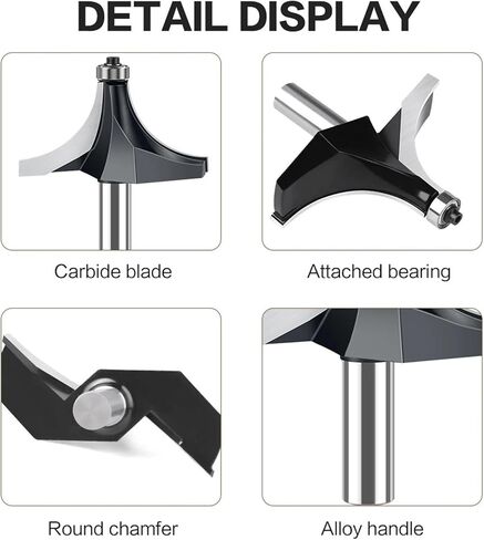 12mm Shank Corner Round Over Bit with BearingMilling Cutter 1Pcs(12X85.7mm) in Saudi Arabia