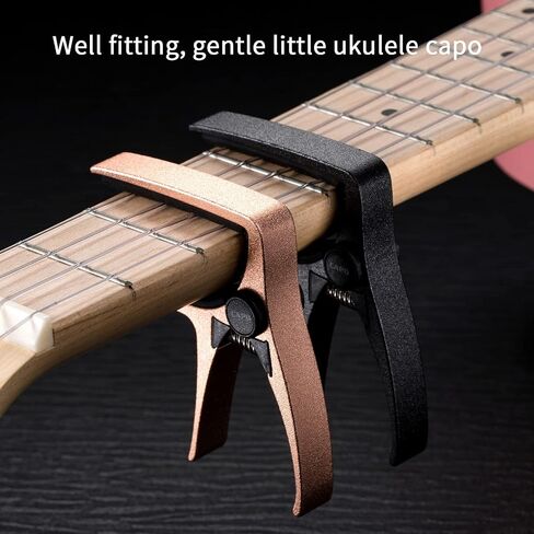 Ukulele Capo for 4 String Guitar and Mandolin, Mini Size Professional Ukulele Capo (Gold) in Kuwait