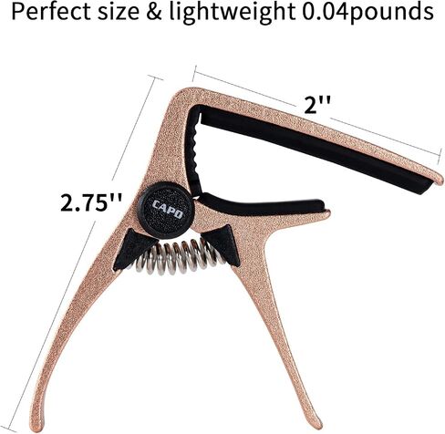 Ukulele Capo for 4 String Guitar and Mandolin, Mini Size Professional Ukulele Capo (Gold) in Kuwait