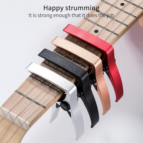 Ukulele Capo for 4 String Guitar and Mandolin, Mini Size Professional Ukulele Capo (Gold) in Kuwait