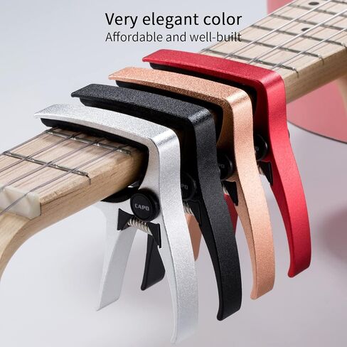 Ukulele Capo for 4 String Guitar and Mandolin, Mini Size Professional Ukulele Capo (Gold) in Kuwait