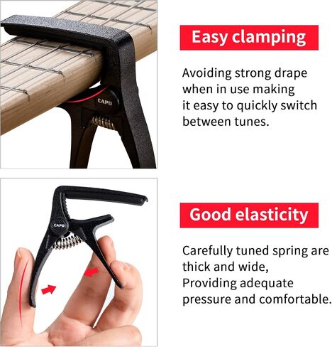 Ukulele Capo for 4 String Guitar and Mandolin, Mini Size Professional Ukulele Capo (Gold) in Kuwait