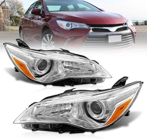 مجموعة الأمراض الأمامية لعام 2002 2003 2004 Toyota Camry LE/XLE HELDAMP BLACK HOUSICKENT AMBERENTER LENS CLEAR in Kuwait