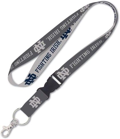 Wincraft Notre Dame Irish Fighting Irish Lanyard مع مشبك قابلة للفصل ، 1 " - رمادي in Saudi Arabia