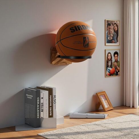 Ball Holder Wall Mount,Ball Storage Holders Display Rack for Autograph Basketball, Football, Soccer, Volleyball Collection, Sports Accessories Organizer for Player Fans Room Decor,4 Pack in Saudi Arabia