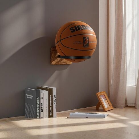 Ball Holder Wall Mount,Ball Storage Holders Display Rack for Autograph Basketball, Football, Soccer, Volleyball Collection, Sports Accessories Organizer for Player Fans Room Decor,4 Pack in Saudi Arabia