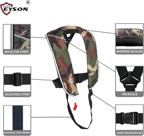 Eyson Inflatable Life Jacket Inflatable Life Vest for Child Classic Automatic in Kuwait