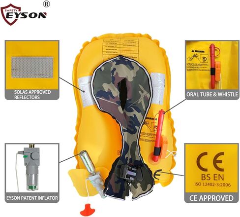 Eyson Inflatable Life Jacket Inflatable Life Vest for Child Classic Automatic in Kuwait