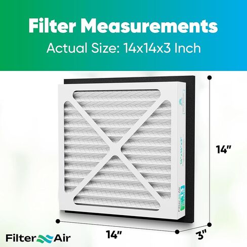 فلتر X Air-20x25x3 MERV 13 مرشحات هواء مطوية مع حشية إغلاق سوداء (قطعتين)، بديل متوافق مع سلسلة Zephyr VGF مرشح شبكة إرجاع المنزل بالكامل فلتر هواء منزلي 20 بوصة × 25 بوصة × 3 بوصة in Saudi Arabia