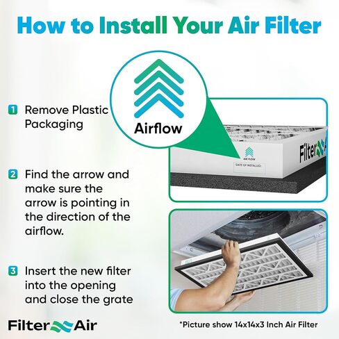 فلتر X Air-20x25x3 MERV 13 مرشحات هواء مطوية مع حشية إغلاق سوداء (قطعتين)، بديل متوافق مع سلسلة Zephyr VGF مرشح شبكة إرجاع المنزل بالكامل فلتر هواء منزلي 20 بوصة × 25 بوصة × 3 بوصة in Saudi Arabia