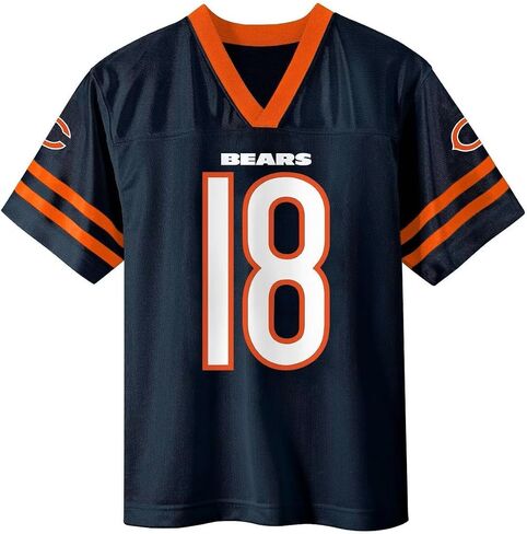 Caleb Williams Chicago Bears Navy #18 NFL Kids Youth 4-20 Name and Number Color Home Player Jersey in Saudi Arabia