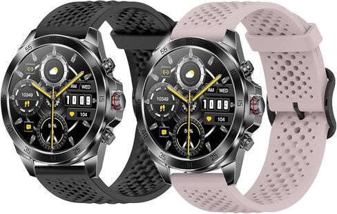 Compatible with ALPHAGEAR Smartwatch Bands, 22mm, 24mm Quick Release Sport Desgined Silicone band with Metal Buckle Compatible with ALPHAGEAR Alpha, Bravo II, Bravo XL, Raptor, Commander, Juliet Smartwatch in Saudi Arabia