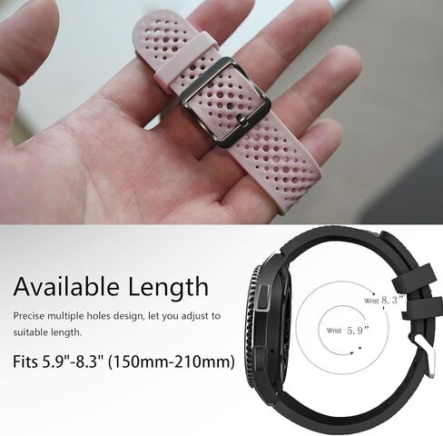 Compatible with ALPHAGEAR Smartwatch Bands, 22mm, 24mm Quick Release Sport Desgined Silicone band with Metal Buckle Compatible with ALPHAGEAR Alpha, Bravo II, Bravo XL, Raptor, Commander, Juliet Smartwatch in Saudi Arabia