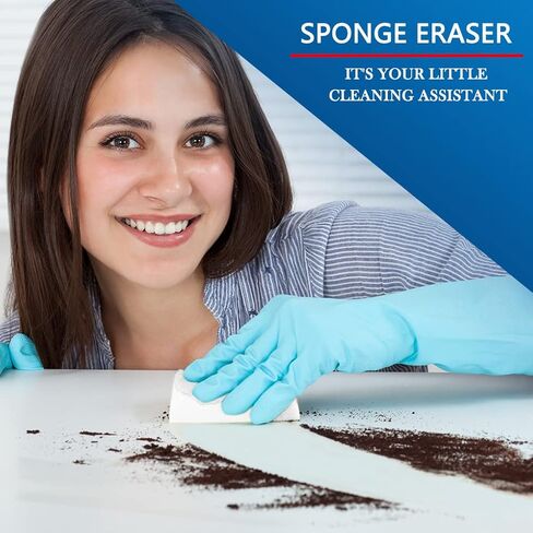 100Pack Magic Sponge Eraser, Extra Large Melamine Foam Sponge, Multi-Functional Household Cleaning Sponges, No Scratch Cleaning Pads for Kitchen, Oven, Bathroom, Bathtub, Sink, Wall, Shoes in Saudi Arabia