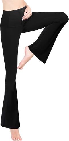 Wildarms Women's Yoga Pants High Waisted Flare Leggings Tummy Control Workout Seamless Bootcut Pants Bell Bottom Leggings in Kuwait