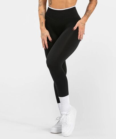 Women Butt Lifting Leggings Seamless Tummy Control Gym Leggings Contrast Color Yoga Pants in Kuwait