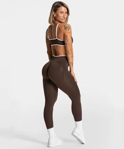 Women Butt Lifting Leggings Seamless Tummy Control Gym Leggings Contrast Color Yoga Pants in Kuwait