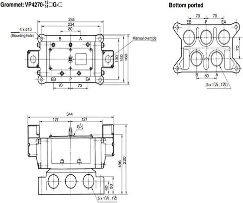 5 Port Solenoid Valve VP4150 VP4350 VP4350-104G VP4350-105G VP4150-104G VP4150-105G(VP4350-104G) in Saudi Arabia